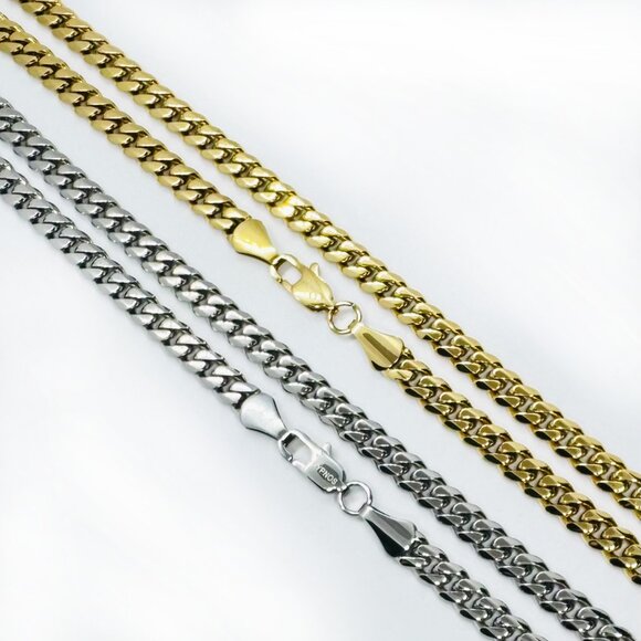 14k Gold Plated 'Real Hasta La Muerte' Pendant, 24 inches Cuban Necklace 24" - Picture 8 of 8